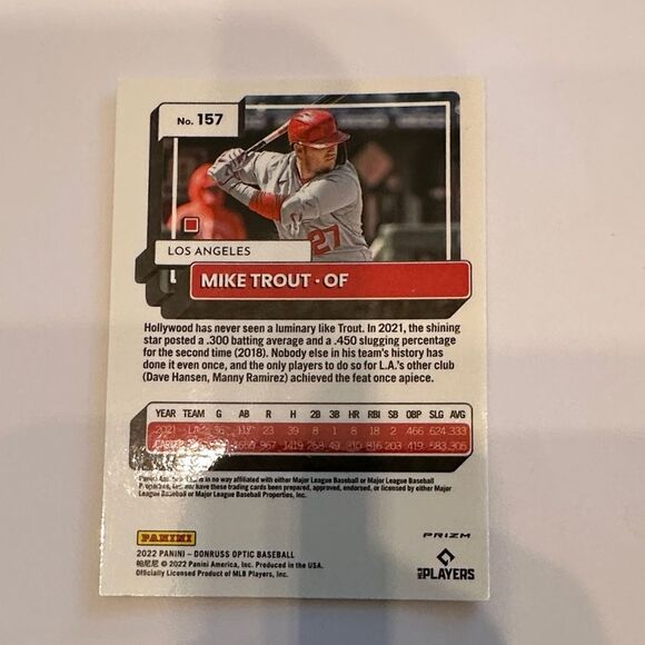 Trading Card - Red and Silver of Mike Trout refractor mint condition - Picture 3 of 3